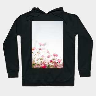 Pink Cosmos Flowers - Wildflowers Garden Hoodie